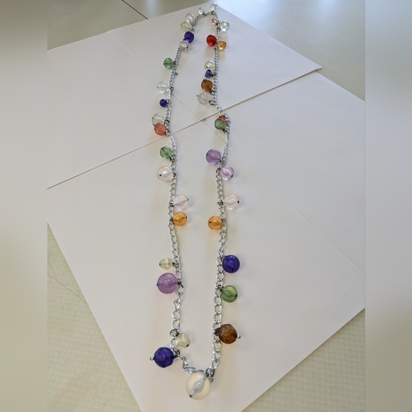 VTG 50" LUCITE BALL FLAPPER CLASPLESS NECKLACE - Picture 15 of 15